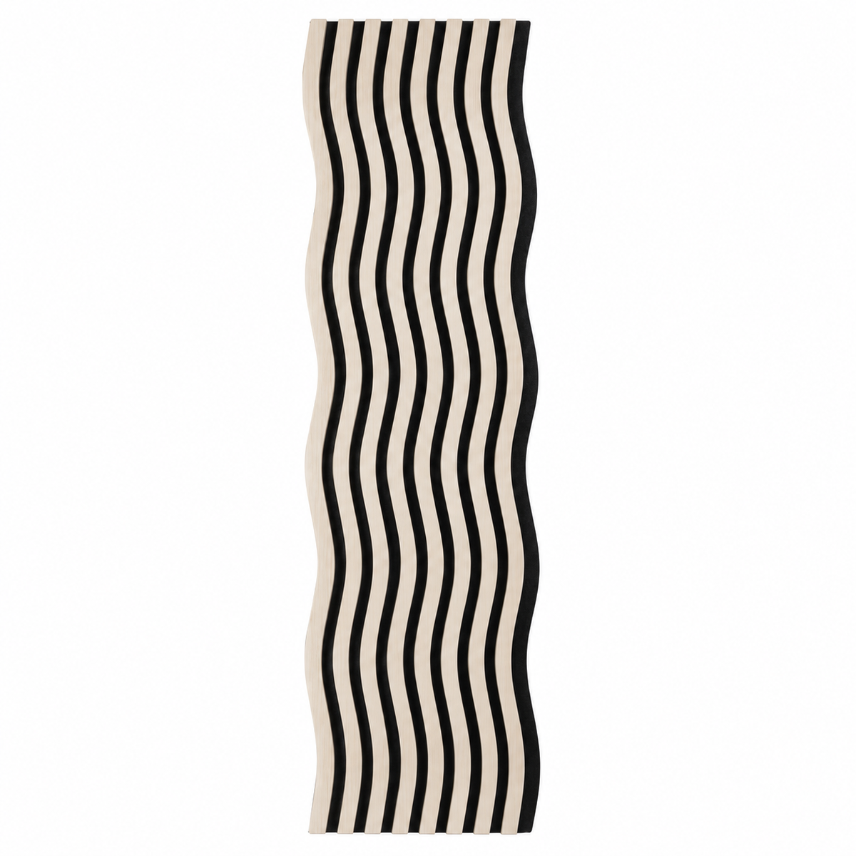 Panou riflaj acustic decorativ, MDF si pasla, Naimeed D6247, 240x30x1.8cm, Gri