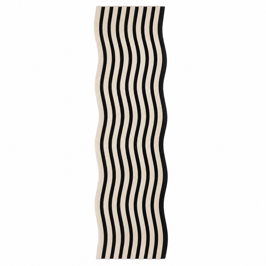 Panou riflaj acustic decorativ, MDF si pasla, Naimeed D6247, 240x30x1.8cm, Gri