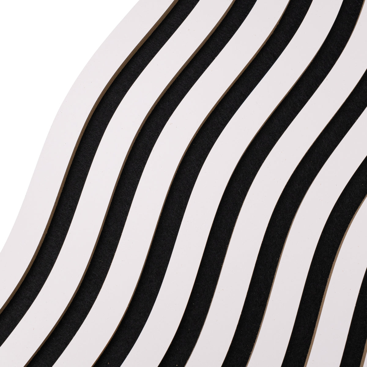 Panou riflaj acustic decorativ, MDF si pasla, Naimeed D6248, 240x30x1.8cm, Alb