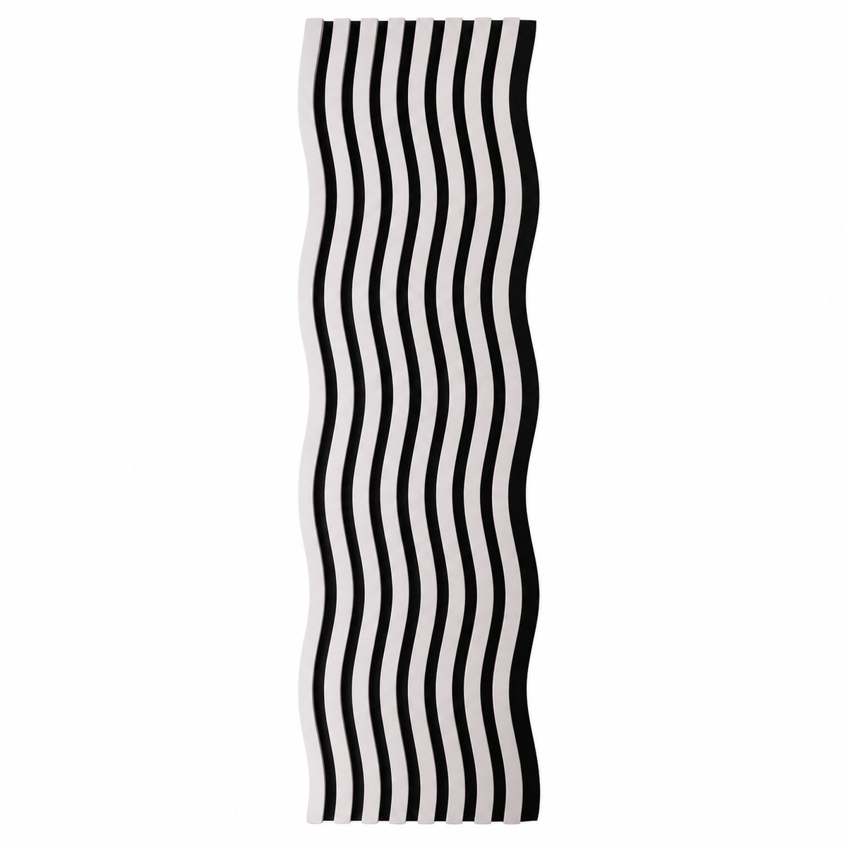 Panou riflaj acustic decorativ, MDF si pasla, Naimeed D6248, 240x30x1.8cm, Alb
