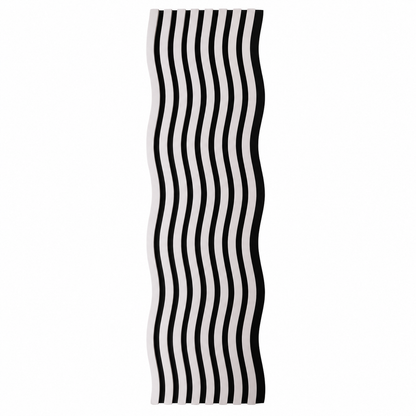 Panou riflaj acustic decorativ, MDF si pasla, Naimeed D6248, 240x30x1.8cm, Alb