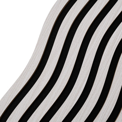 Panou riflaj acustic decorativ, MDF si pasla, Naimeed D6249, 240x30x1.8cm, Stejar Deschis