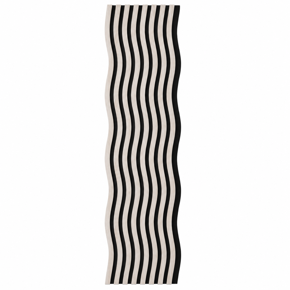 Panou riflaj acustic decorativ, MDF si pasla, Naimeed D6249, 240x30x1.8cm, Stejar Deschis