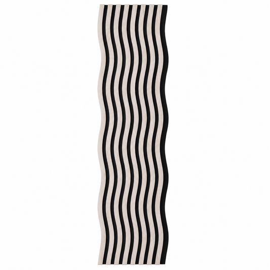 Panou riflaj acustic decorativ, MDF si pasla, Naimeed D6249, 240x30x1.8cm, Stejar Deschis