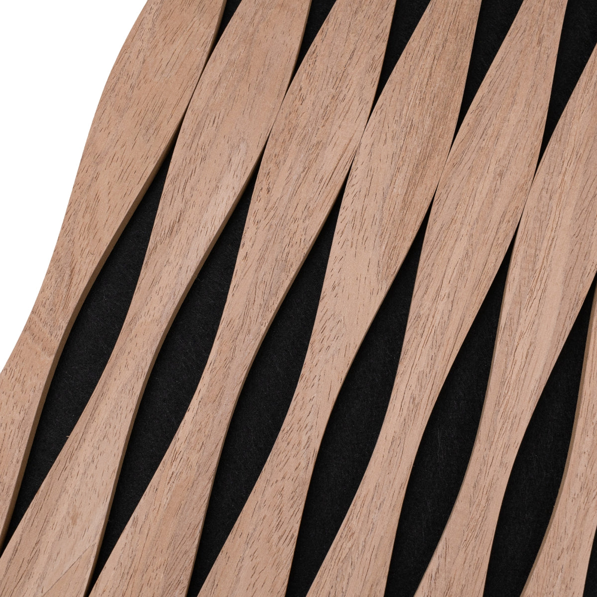 Set 6 Panouri riflaj acustic decorativ, MDF si pasla, Naimeed D6250, 240x30x1.8cm, Tec
