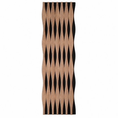 Panou riflaj acustic decorativ, MDF si pasla, Naimeed D6250, 240x30x1.8cm, Tec