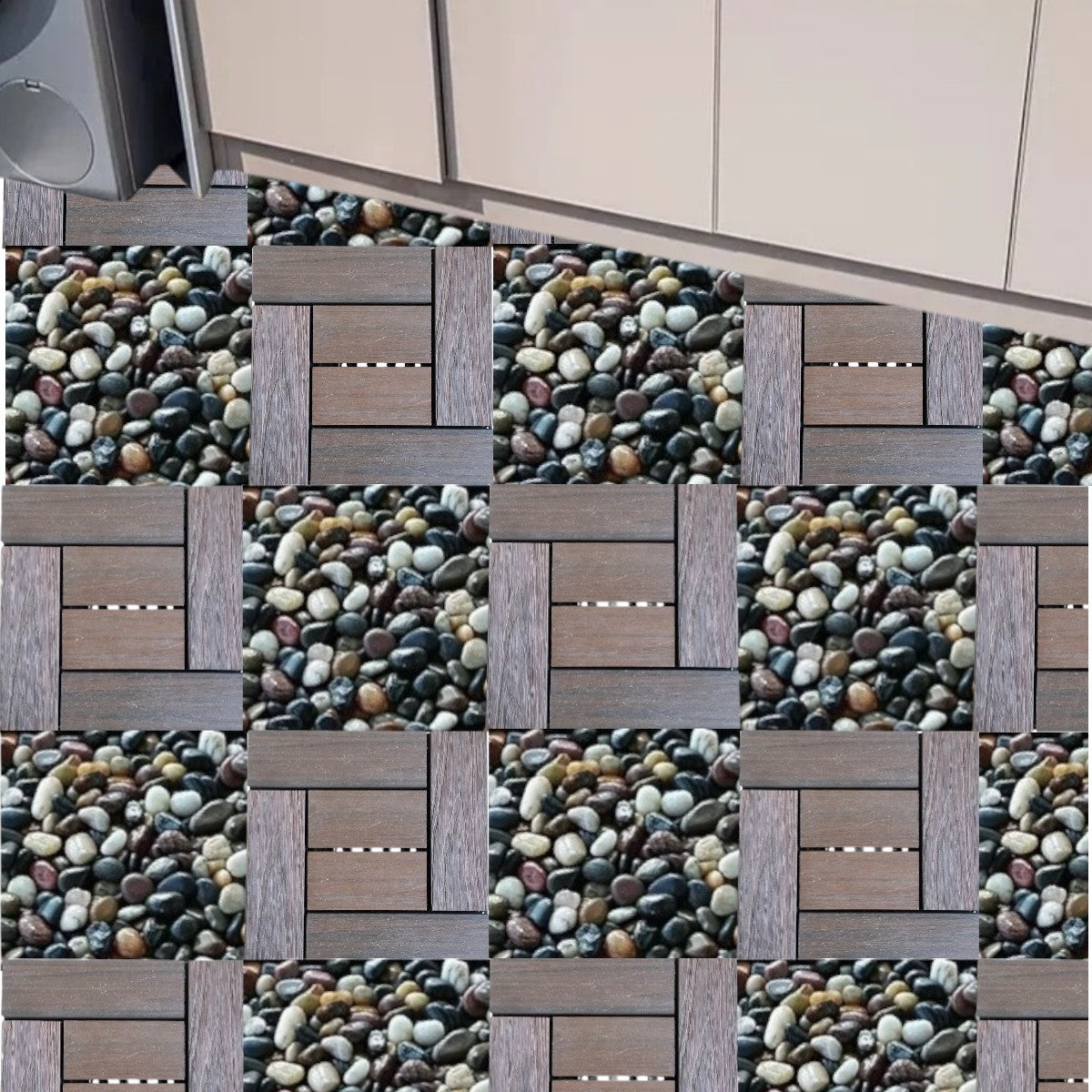 Dala deck terasa WPC, Naimeed D6253, 30x30x2cm, Maro