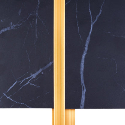 Set 3 profile cu canel, pentru imbinarea panourilor cristal carbon si carbune de bambus, Naimeed D6290, aluminiu, 300x0.5cm, Auriu