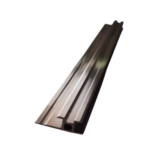 Set 3 profile cu canel, pentru imbinarea panourilor cristal carbon si carbune de bambus, Naimeed D6291, aluminiu, 300x0.5cm, Bronz
