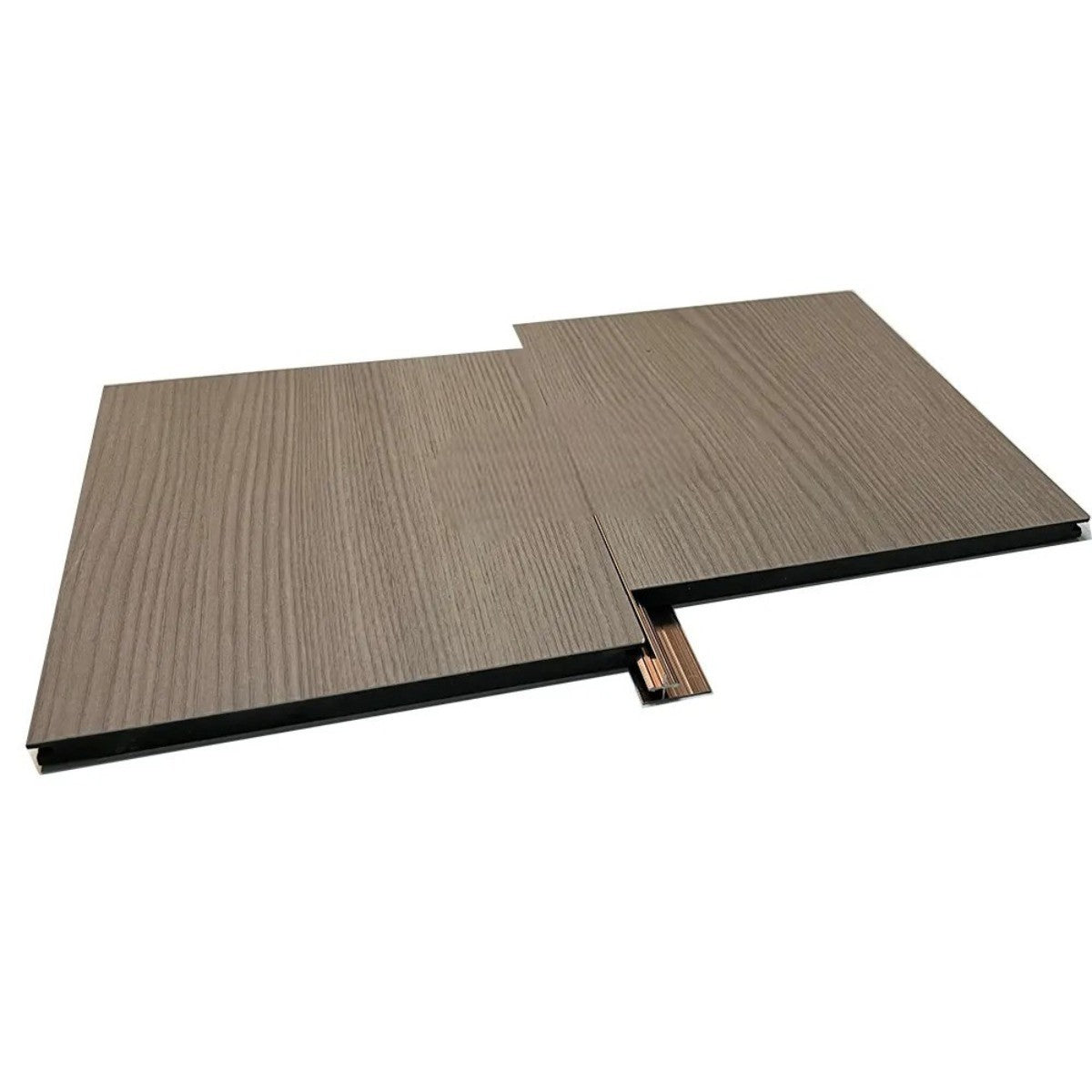 Set 3 profile tip H, pentru imbinarea panourilor cristal carbon si carbune de bambus, Naimeed D6300, aluminiu, 300x0.5cm, Bronz