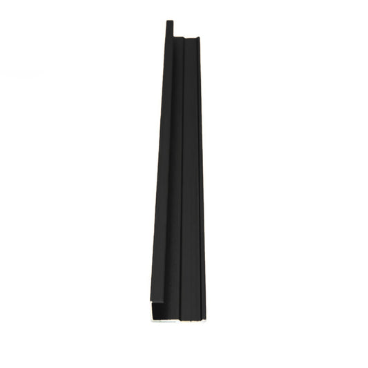 Set 3 profile aluminiu pentru finisarea panourilor cristal carbon si carbune de bambus, Naimeed D6307, 300x0.5cm, Negru
