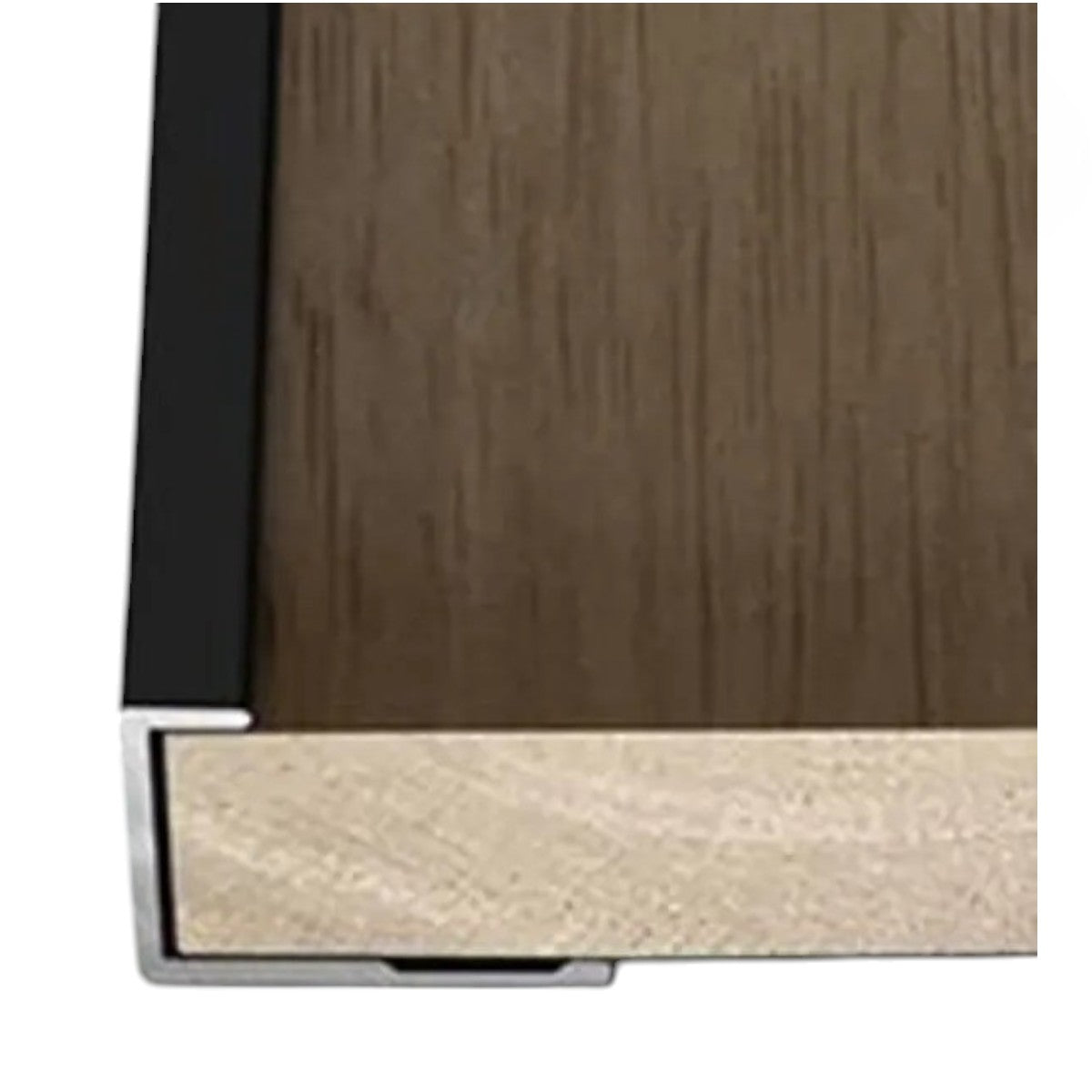 Set 3 profile aluminiu pentru finisarea panourilor cristal carbon si carbune de bambus, Naimeed D6307, 300x0.5cm, Negru