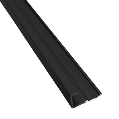 Set 3 profile aluminiu pentru finisarea panourilor cristal carbon si carbune de bambus, Naimeed D6307, 300x0.5cm, Negru