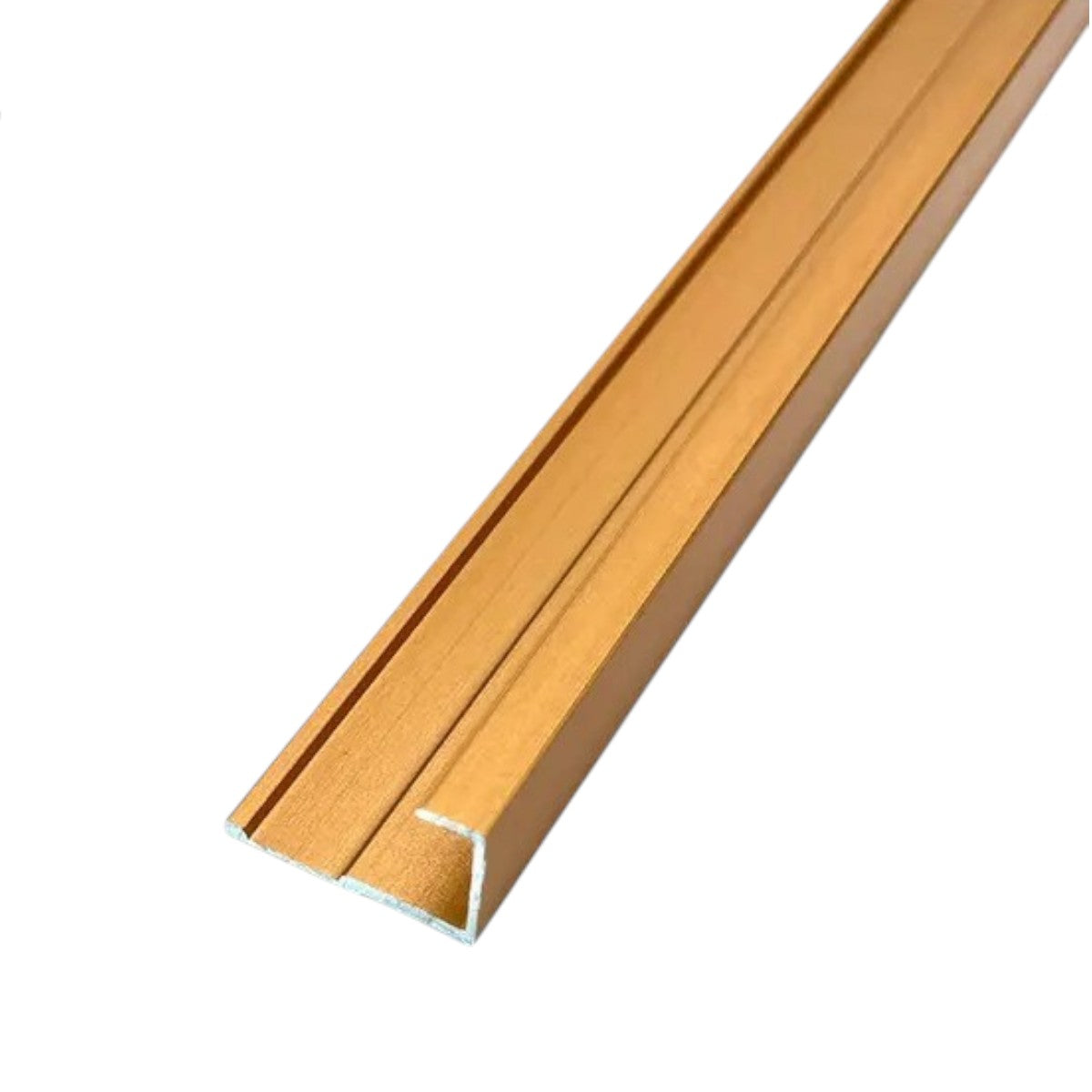 Set 3 profile aluminiu pentru finisarea panourilor cristal carbon si carbune de bambus, Naimeed D6308, aluminiu, 300x0.5cm, Auriu