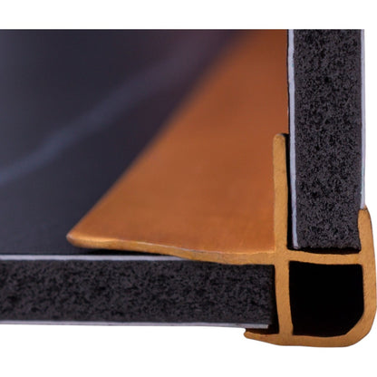 Set 3 profile de colt exterior, rotunjit, pentru imbinarea panourilor cristal carbon si carbune de bambus, Naimeed D6329, aluminiu, 300x0.5cm, Auriu