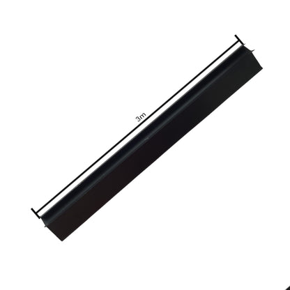Set 3 profile de colt exterior, ascutit, pentru imbinarea panourilor cristal carbon si carbune de bambus, Naimeed D6331, aluminiu, 300x0.5cm, Negru