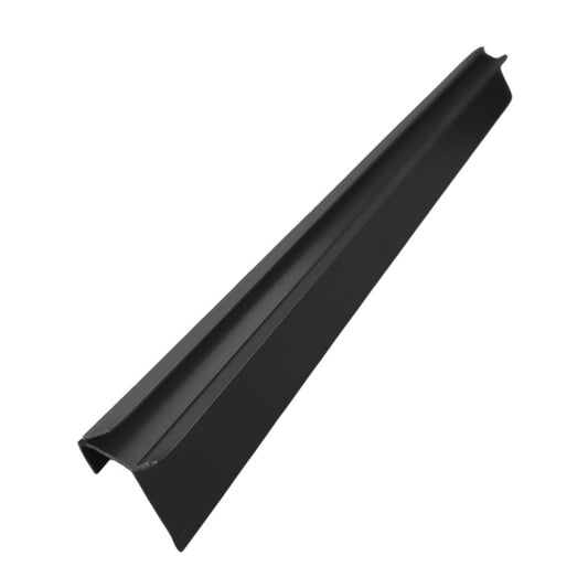 Set 3 profile de colt exterior, ascutit, pentru imbinarea panourilor cristal carbon si carbune de bambus, Naimeed D6331, aluminiu, 300x0.5cm, Negru