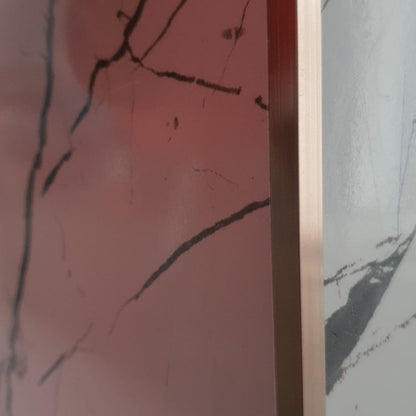 Set 3 profile de colt exterior, ascutit, pentru imbinarea panourilor cristal carbon si carbune de bambus, Naimeed D6333, aluminiu, 300x0.5cm, Bronz