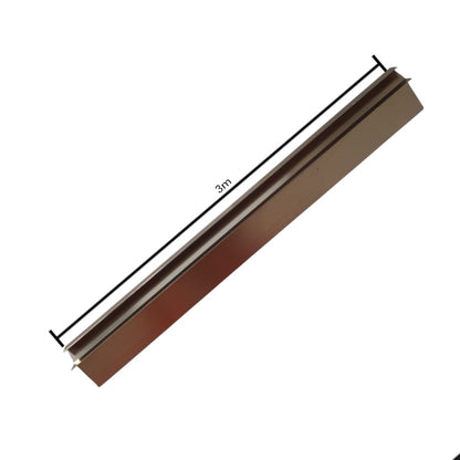 Set 3 profile de colt exterior, ascutit, pentru imbinarea panourilor cristal carbon si carbune de bambus, Naimeed D6333, aluminiu, 300x0.5cm, Bronz
