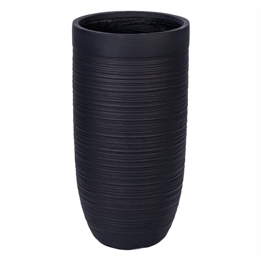 Ghiveci ecologic, Eco-friendly, Naimeed D6339, Mare, din materiale minerale, Negru, 75X41x41cm