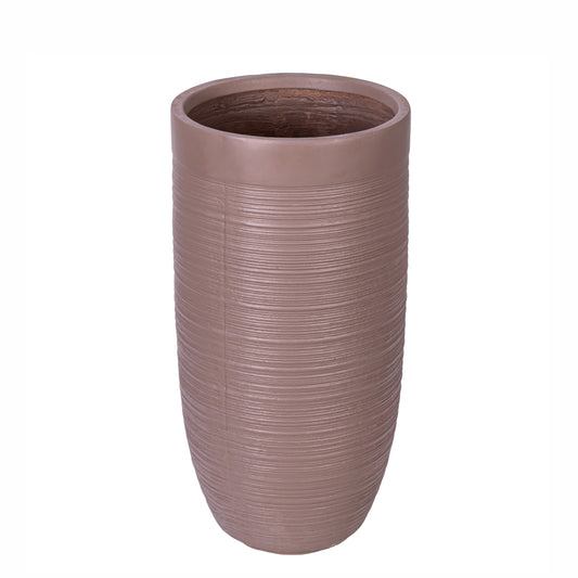Ghiveci ecologic, Eco-friendly, Naimeed D6340, Mediu, din materiale minerale, Maro, 65x35x35cm