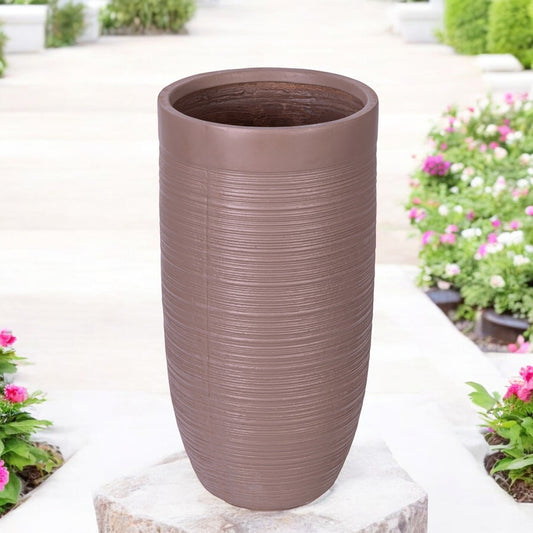 Ghiveci ecologic, Eco-friendly, Naimeed D6340, Mic, din materiale minerale, Maro, 68x30x30cm