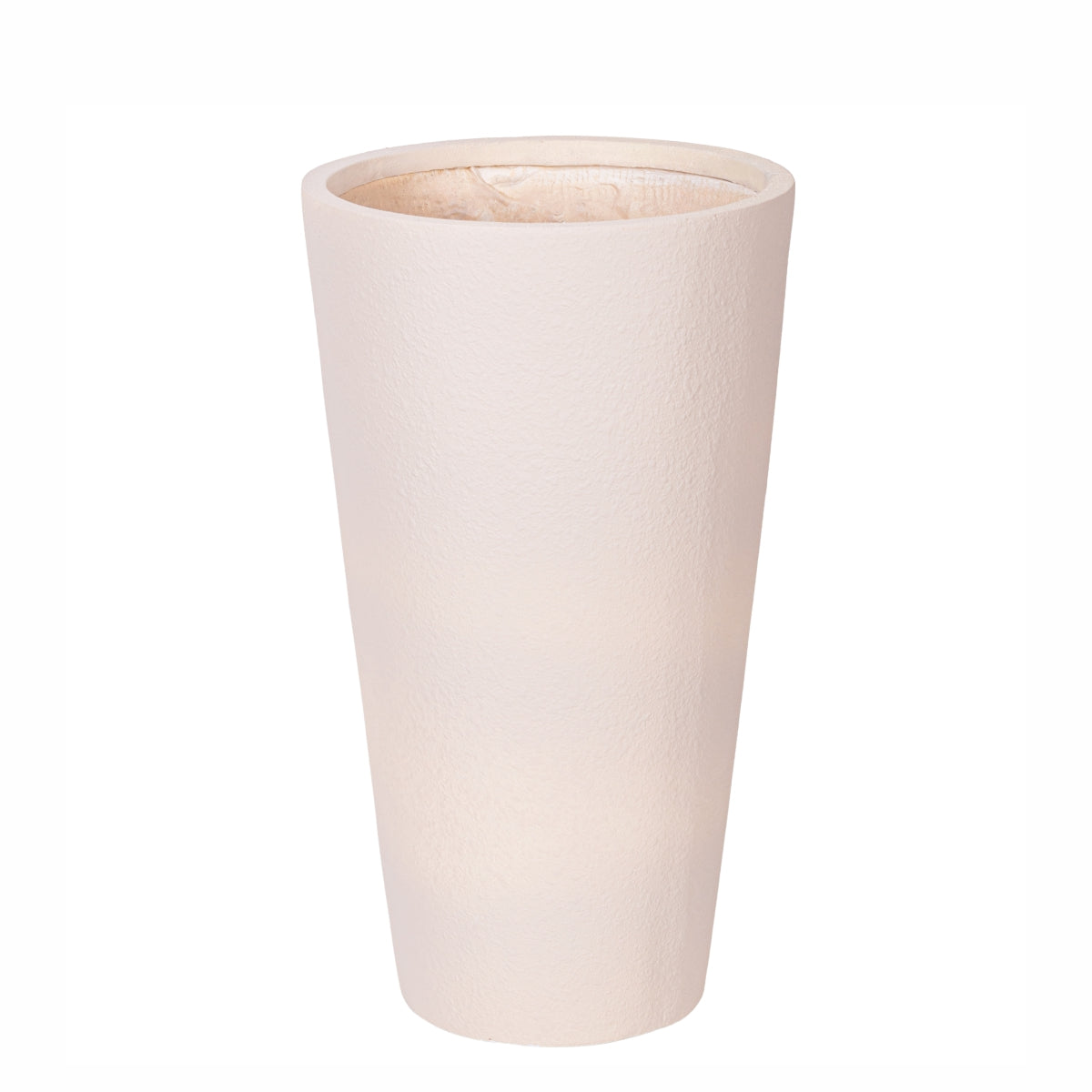 Ghiveci ecologic, Eco-friendly, Naimeed D6342, Mediu, din materiale minerale, Crem, 65x35x35cm