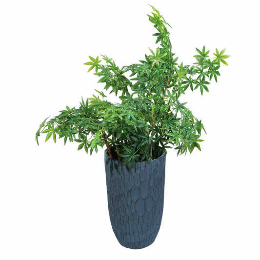 Ghiveci ecologic, Eco-friendly, Naimeed D6344, Mediu, din materiale minerale, Gri, 56x36x36cm