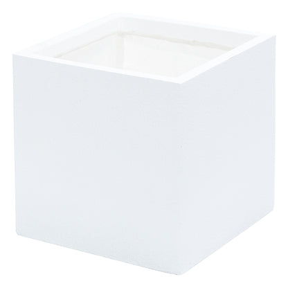 Ghiveci ecologic, Eco-friendly, Naimeed D6346, Mare, din materiale minerale, Alb, 50x50x50cm