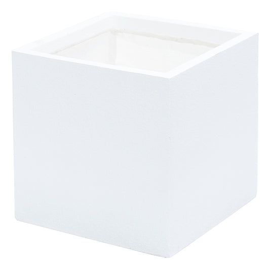 Ghiveci ecologic, Eco-friendly, Naimeed D6346, Mare, din materiale minerale, Alb, 50x50x50cm
