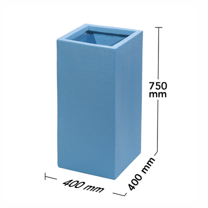 Ghiveci ecologic, Eco-friendly, Naimeed D6349, Mare, din materiale minerale, Albastru, 75x40x40cm