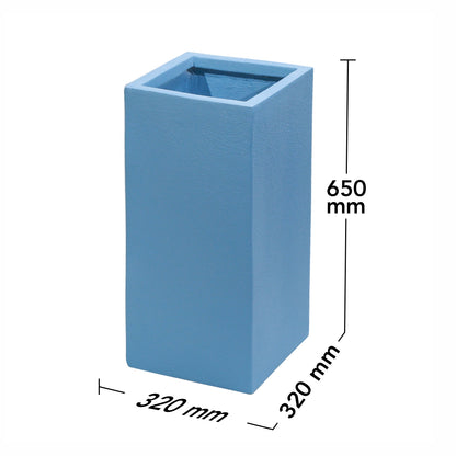 Ghiveci ecologic, Eco-friendly, Naimeed D6349, Mediu, din materiale minerale, Albastru, 65x32x32cm