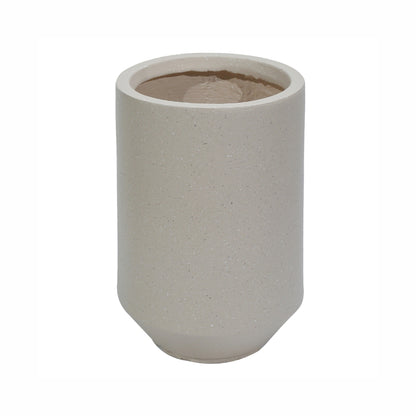 Ghiveci ecologic, Eco-friendly, Naimeed D6352, Mic, din materiale minerale, Crem, 28x25x25cm