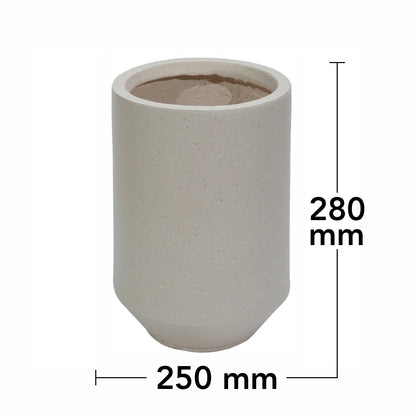 Ghiveci ecologic, Eco-friendly, Naimeed D6352, Mic, din materiale minerale, Crem, 28x25x25cm
