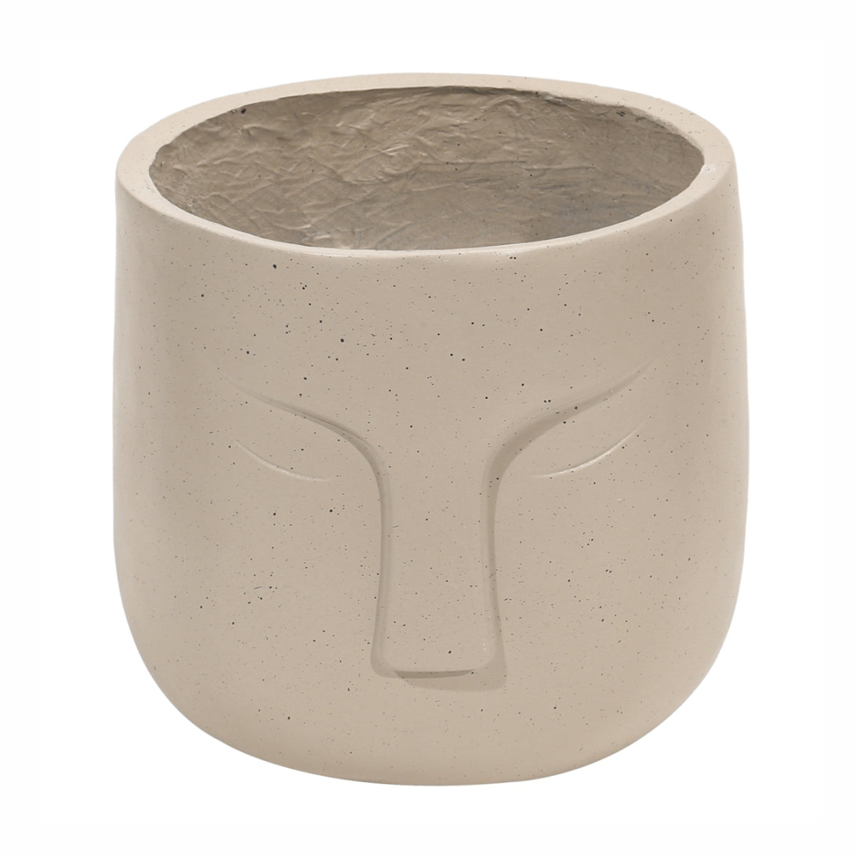 Ghiveci ecologic, Eco-friendly, Naimeed D6353, Mare, din materiale minerale, Crem, 38x34x34cm