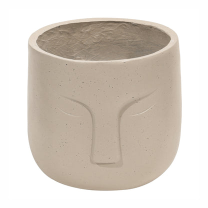Ghiveci ecologic, Eco-friendly, Naimeed D6353, Mare, din materiale minerale, Crem, 38x34x34cm
