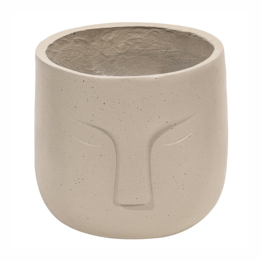 Ghiveci ecologic, Eco-friendly, Naimeed D6353, Mare, din materiale minerale, Crem, 38x34x34cm