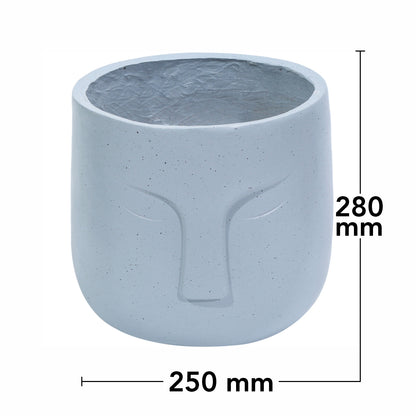 Ghiveci ecologic, Eco-friendly, Naimeed D6354, Mic, din materiale minerale, Gri, 28x25x25cm