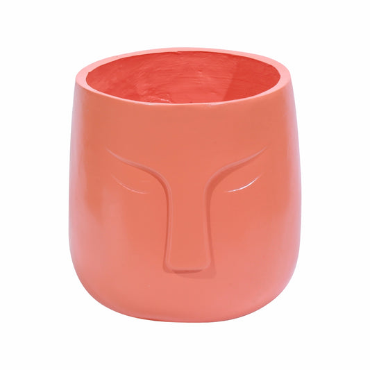 Ghiveci ecologic, Eco-friendly, Naimeed D6355, Mic, din materiale minerale, Portocaliu, 28x25x25cm