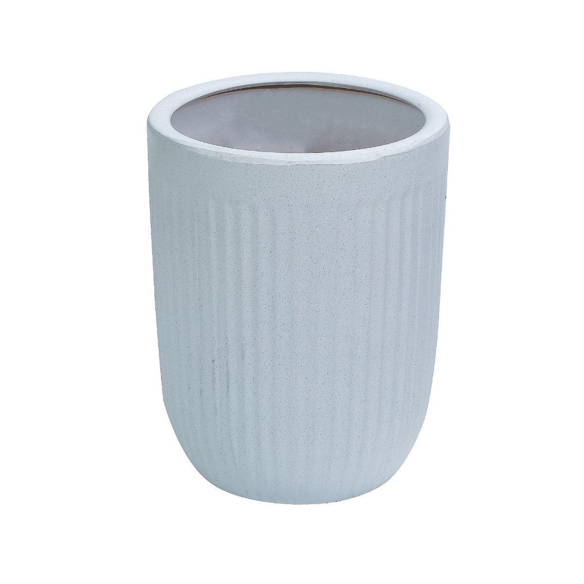 Ghiveci ecologic, Eco-friendly, Naimeed D6358, Mediu, din materiale minerale, Alb, 44x32x32cm