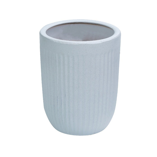 Ghiveci ecologic, Eco-friendly, Naimeed D6358, Mediu, din materiale minerale, Alb, 44x32x32cm
