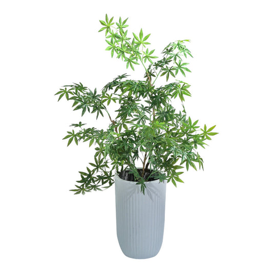 Ghiveci ecologic, Eco-friendly, Naimeed D6358, Mediu, din materiale minerale, Alb, 44x32x32cm