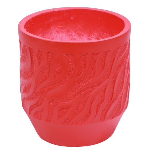 Ghiveci ecologic, Eco-friendly, Naimeed D6361, Mare, din materiale minerale, Rosu, 40x39x39cm