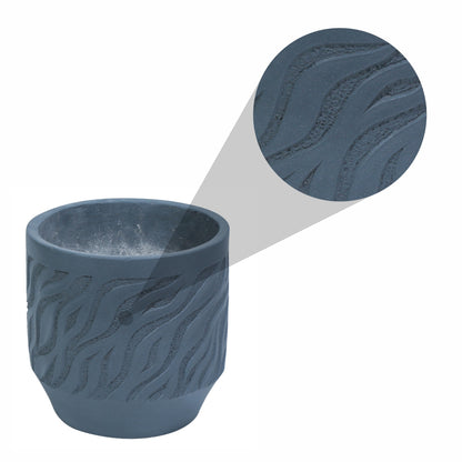 Ghiveci ecologic, Eco-friendly, Naimeed D6362, Mic, din materiale minerale, Gri, 28x27x27cm
