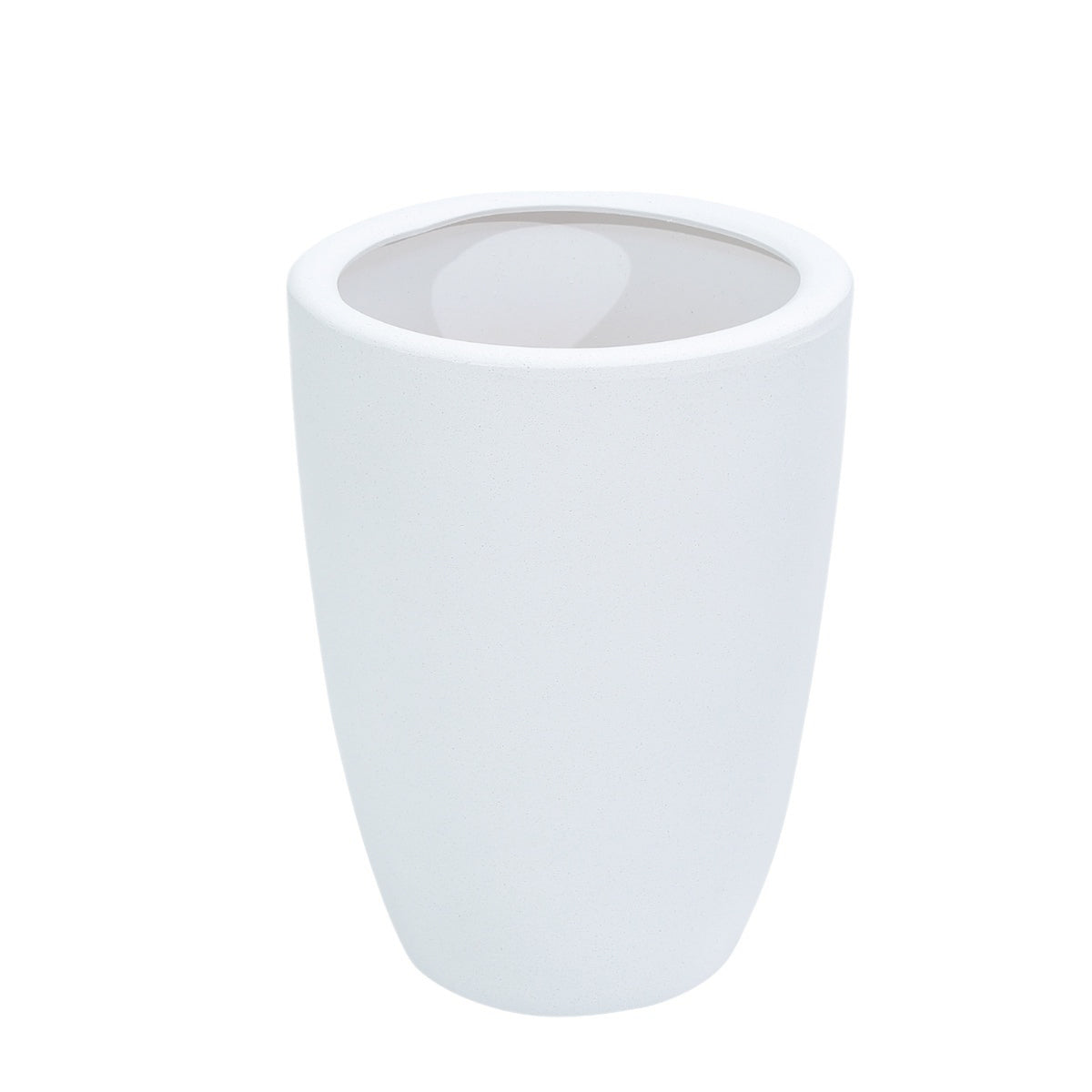 Ghiveci ecologic, Eco-friendly, Naimeed D6364, Mediu, din materiale minerale, Alb, 43x31x31cm