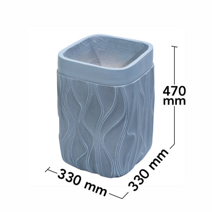 Ghiveci ecologic, Eco-friendly, Naimeed D6368, Mare, din materiale minerale, Gri, 47x33x33cm