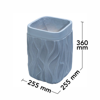 Ghiveci ecologic, Eco-friendly, Naimeed D6368, Mic, din materiale minerale, Gri, 36x25,5x25,5cm
