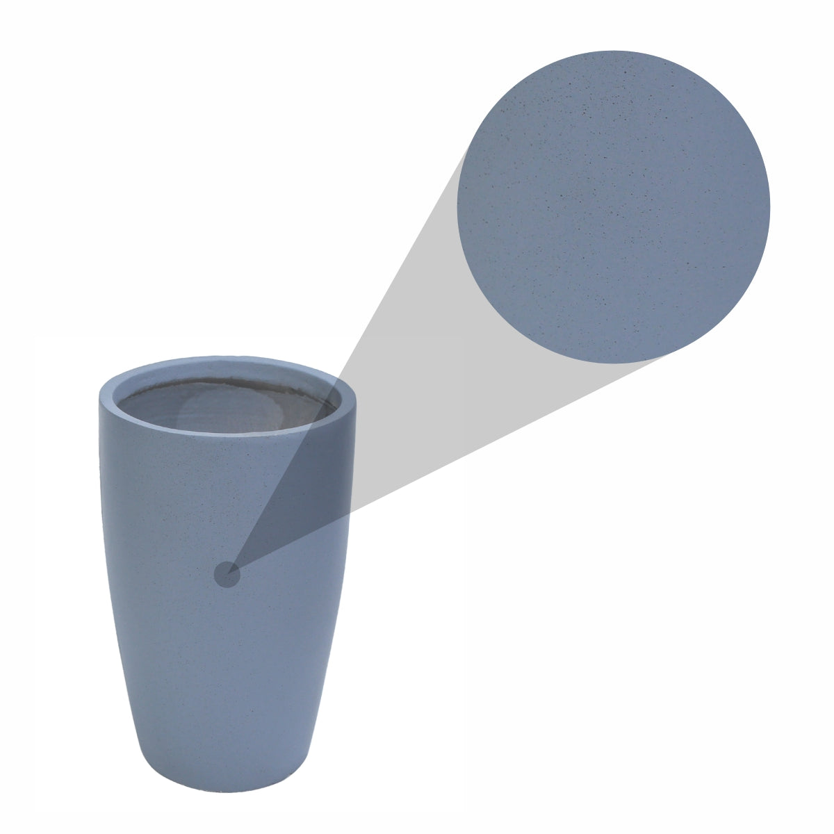 Ghiveci ecologic, Eco-friendly, Naimeed D6372, Mediu, din materiale minerale, Gri, 49,5x31x31cm