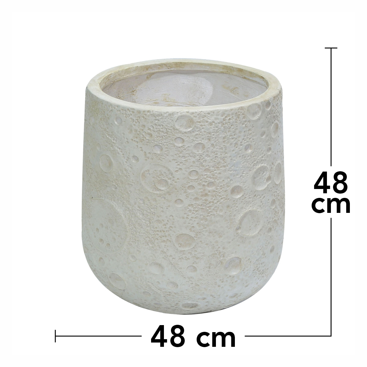 Ghiveci ecologic, Eco-friendly, Naimeed D6373, Mare, din materiale minerale, Gri, 48x48x48cm
