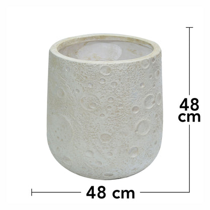 Ghiveci ecologic, Eco-friendly, Naimeed D6373, Mare, din materiale minerale, Gri, 48x48x48cm